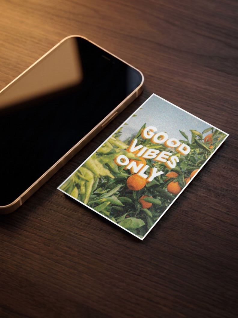 Good Vibes Only Citrus Art Quotes Poster