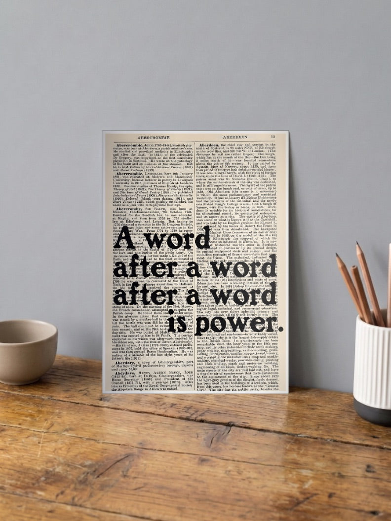A word after a word is power Poster