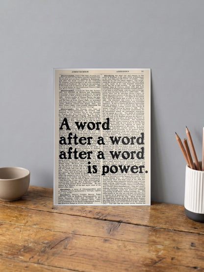A word after a word is power Poster
