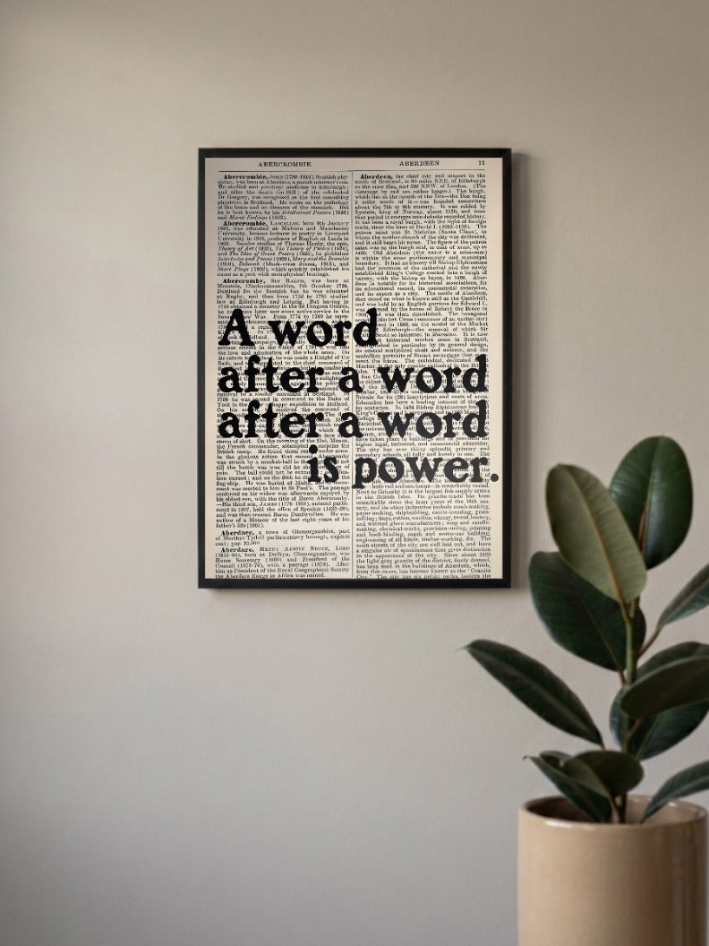 A word after a word is power Poster