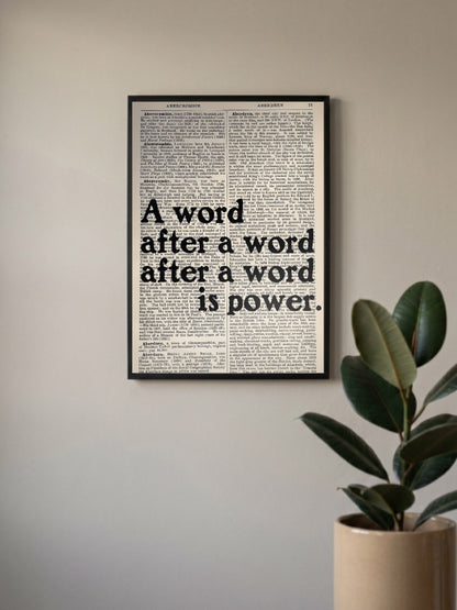 A word after a word is power Poster