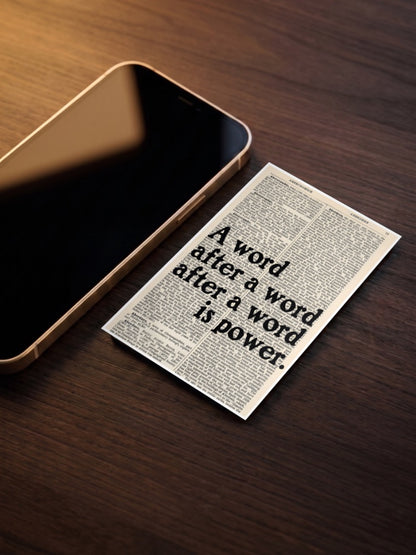 A word after a word is power Poster