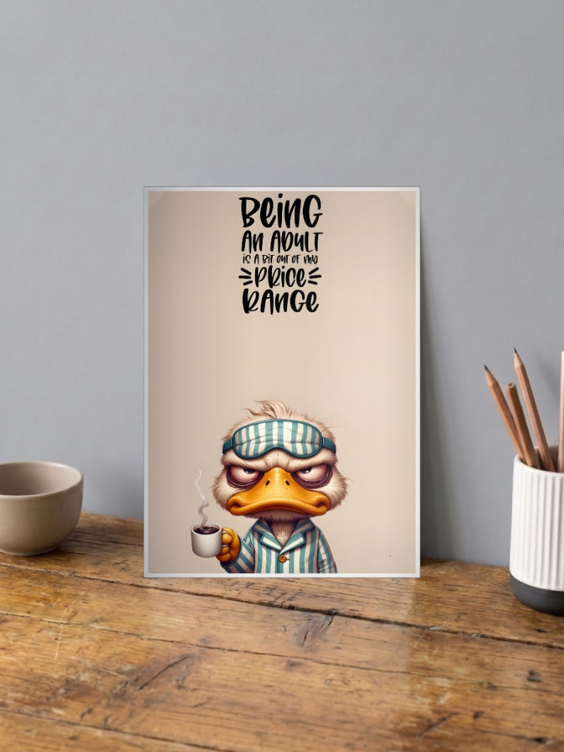 Adult Price Range Duck Quote Quotes Poster