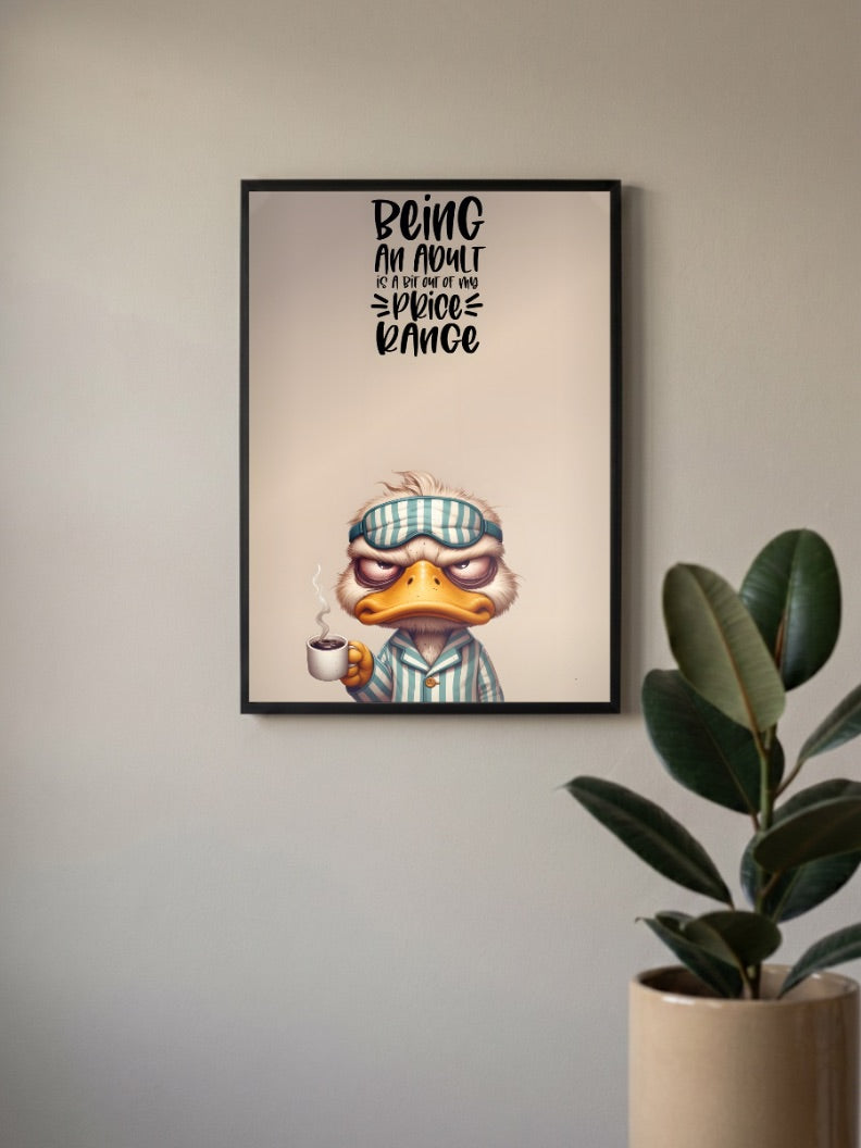 Adult Price Range Duck Quote Quotes Poster