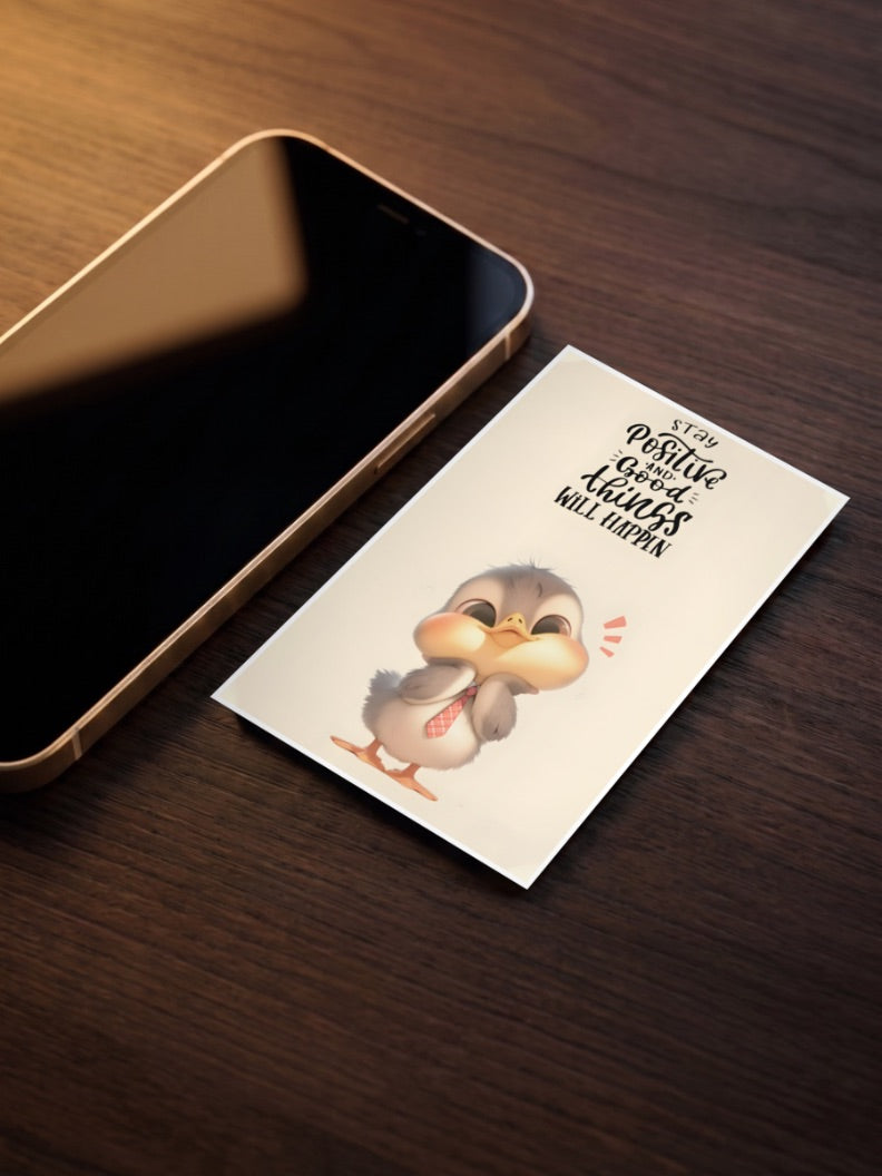 Stay Positive Chick Quote Quotes Poster