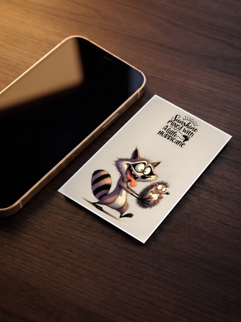 Sunshine Hurricane Raccoon Quote Quotes Poster