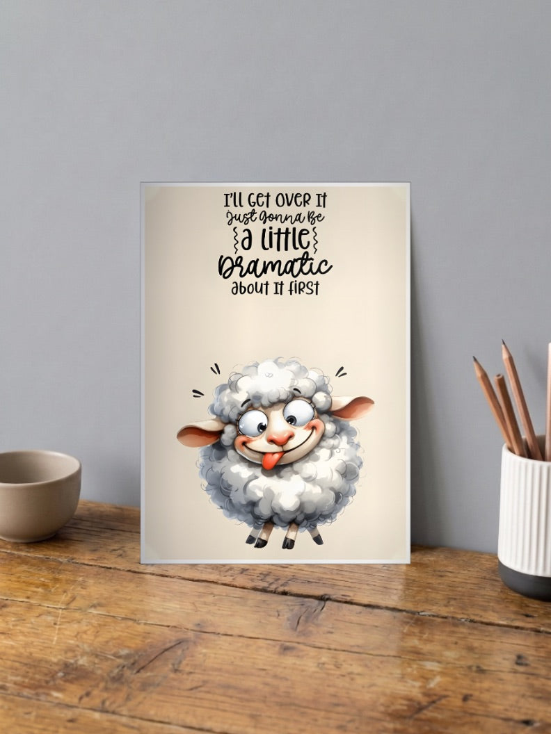 Get Over It Sheep Quote Quotes Poster