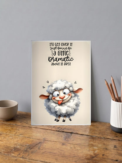Get Over It Sheep Quote Quotes Poster