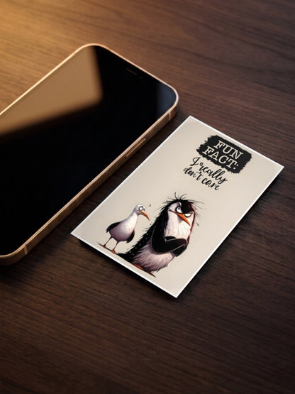 Fun Fact Dont Care Penguin Quote Quotes Poster