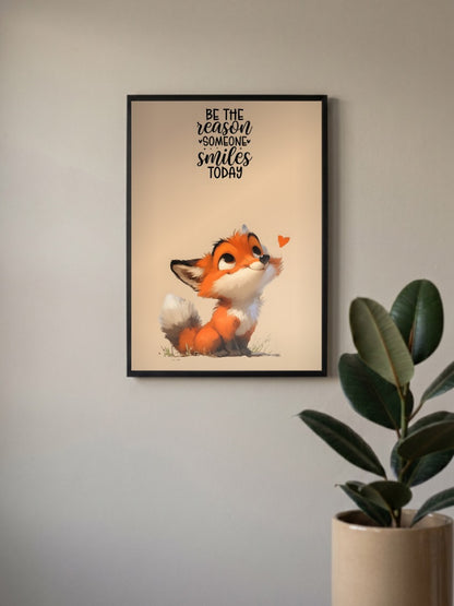 Be The Reason Smiles Fox Quote Quotes Poster