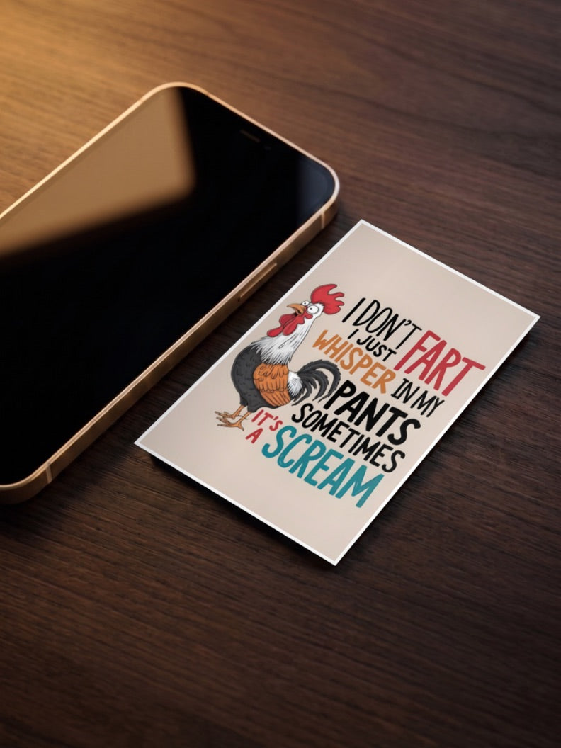 Whisper In My Pants Rooster Quote Quotes Poster