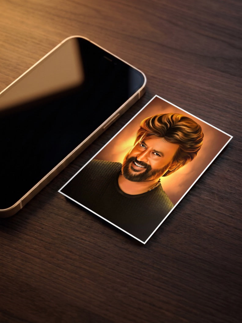 Rajinikanth Portrait Celebs Poster