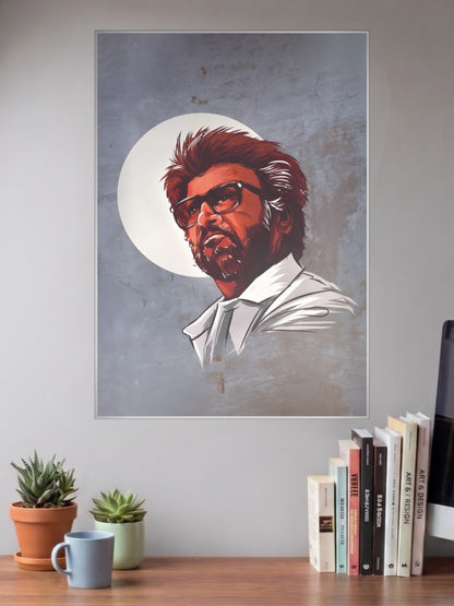 Rajinikanth Stylized Art Celebs Poster