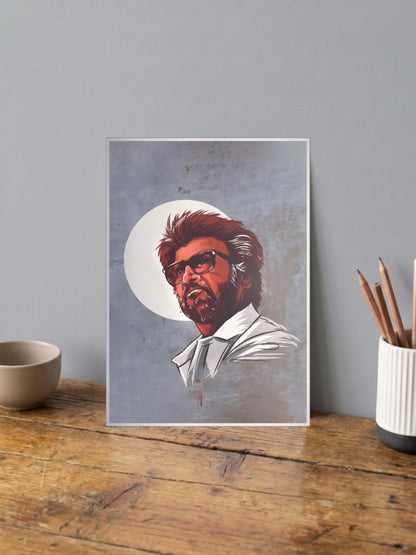 Rajinikanth Stylized Art Celebs Poster