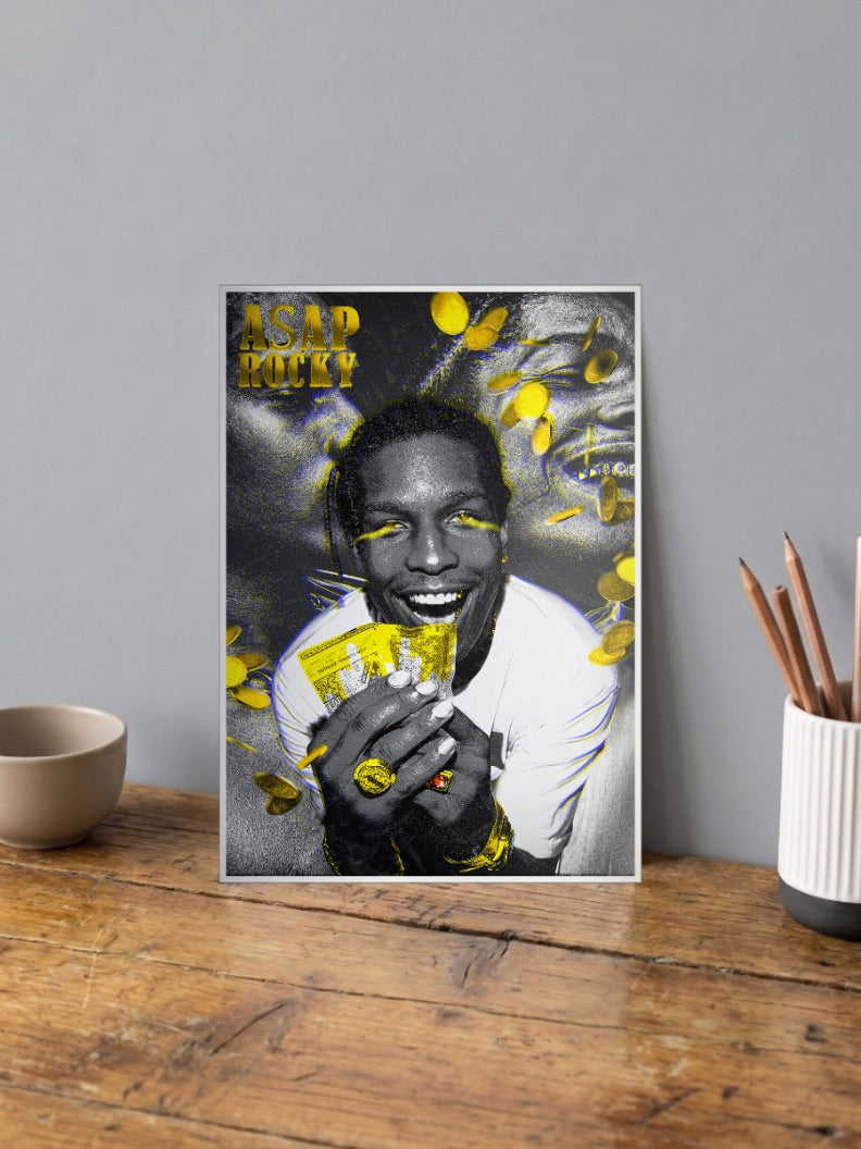 ASAP Rocky Cash Art Singers Poster