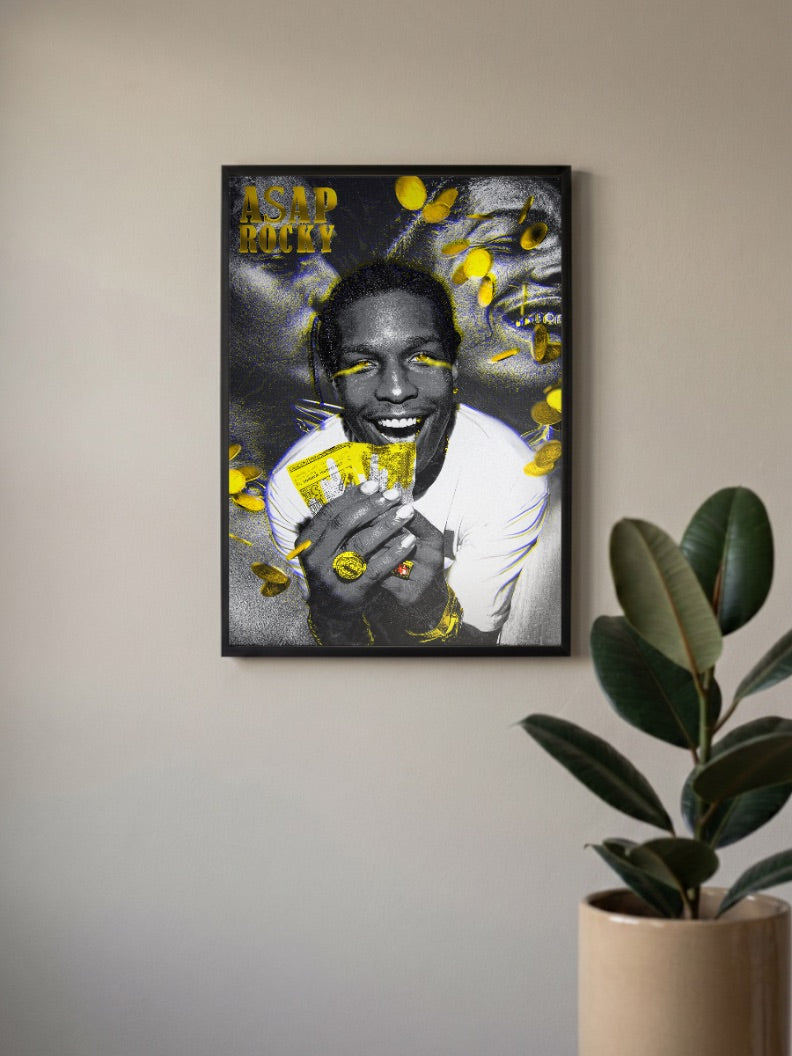 ASAP Rocky Cash Art Singers Poster