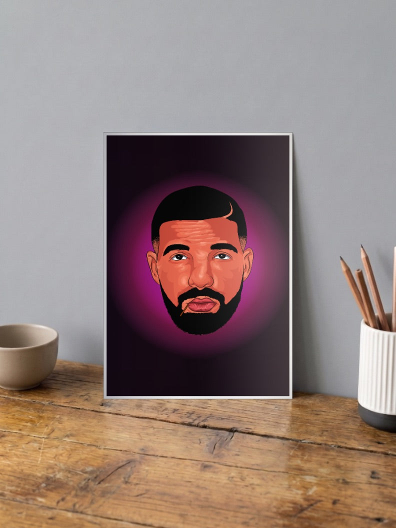 Drake Headshot Poster