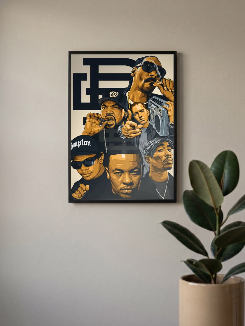 West Coast Rappers Poster