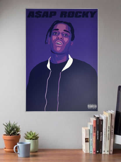 ASAP Rocky Purple Art Singers Poster