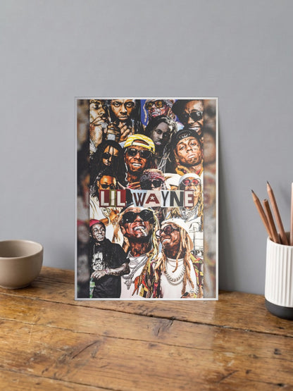 Lil Wayne Photo Collage Singers Poster