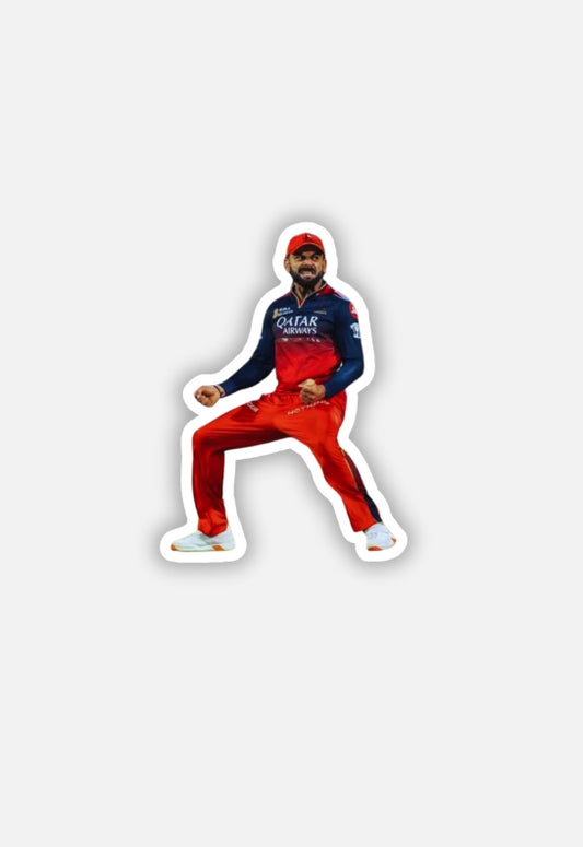 RCB Virat on the Field Sticker| IPL | RCB Sticker