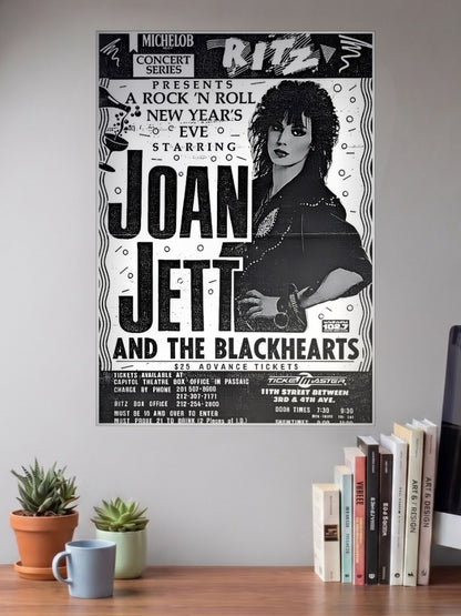 Joan Jett Ritz Concert Bands Poster