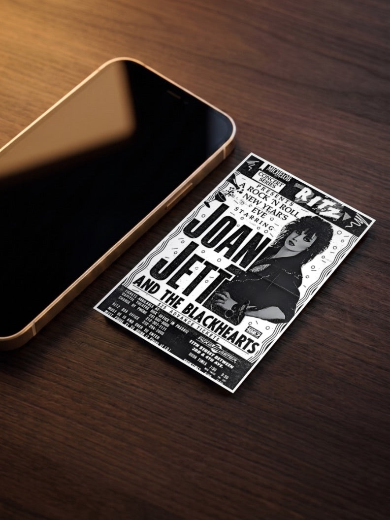 Joan Jett Ritz Concert Bands Poster