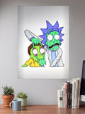 Rick And Morty Collage Cartoon Poster