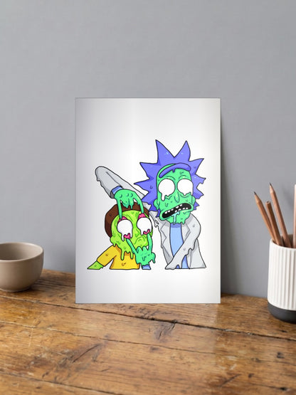 Rick And Morty Collage Cartoon Poster
