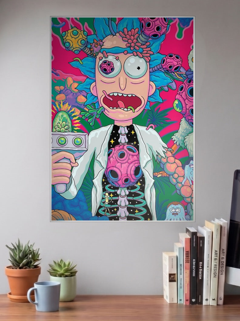 Rick And Morty Group Art Cartoon Poster