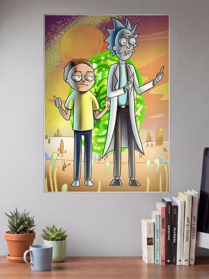 Rick And Morty Portal Cartoon Poster