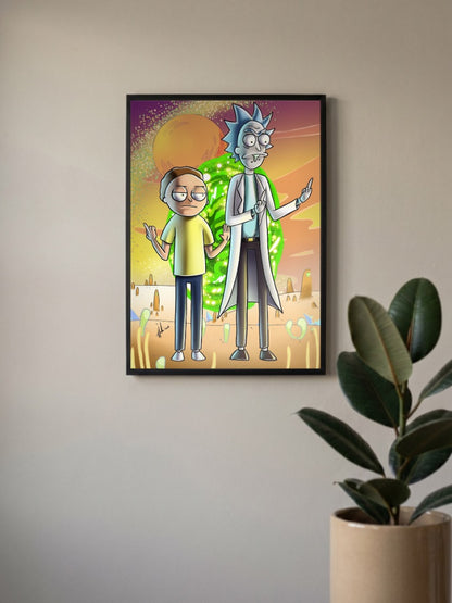 Rick And Morty Portal Cartoon Poster