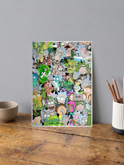 Rick Psychedelic Art Cartoon Poster