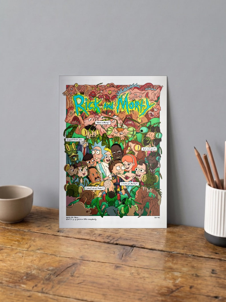 Rick and Morty collage Poster