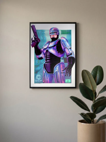 Robocop Illustrated Art Hollywood Movie Poster