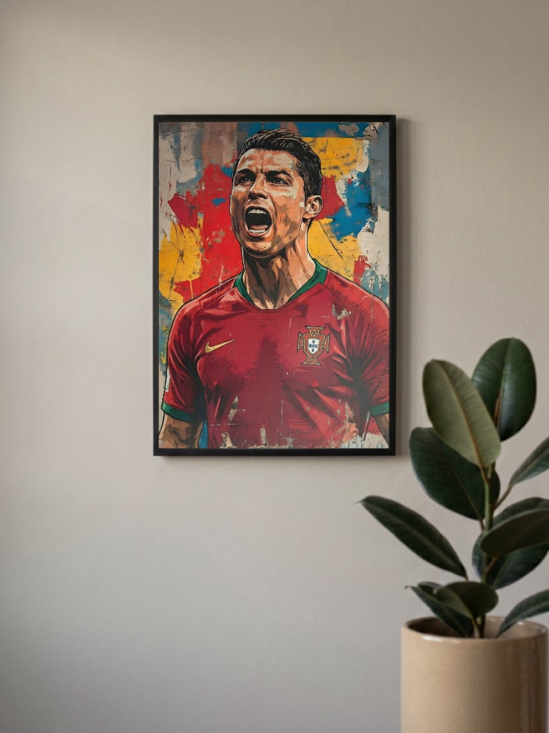 Cristiano Ronaldo Portugal Football Poster