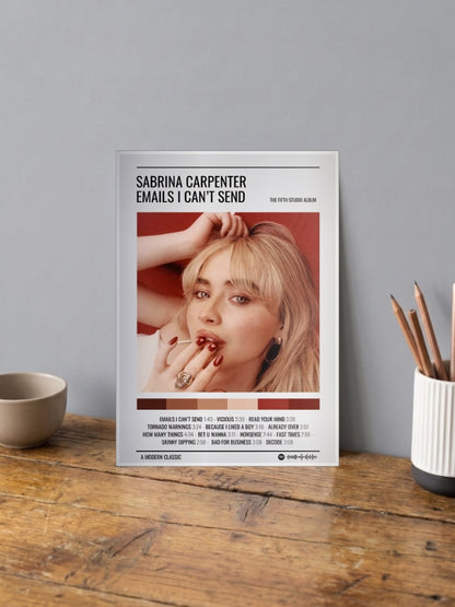 Sabrina Carpenter Album Cover Singers Poster