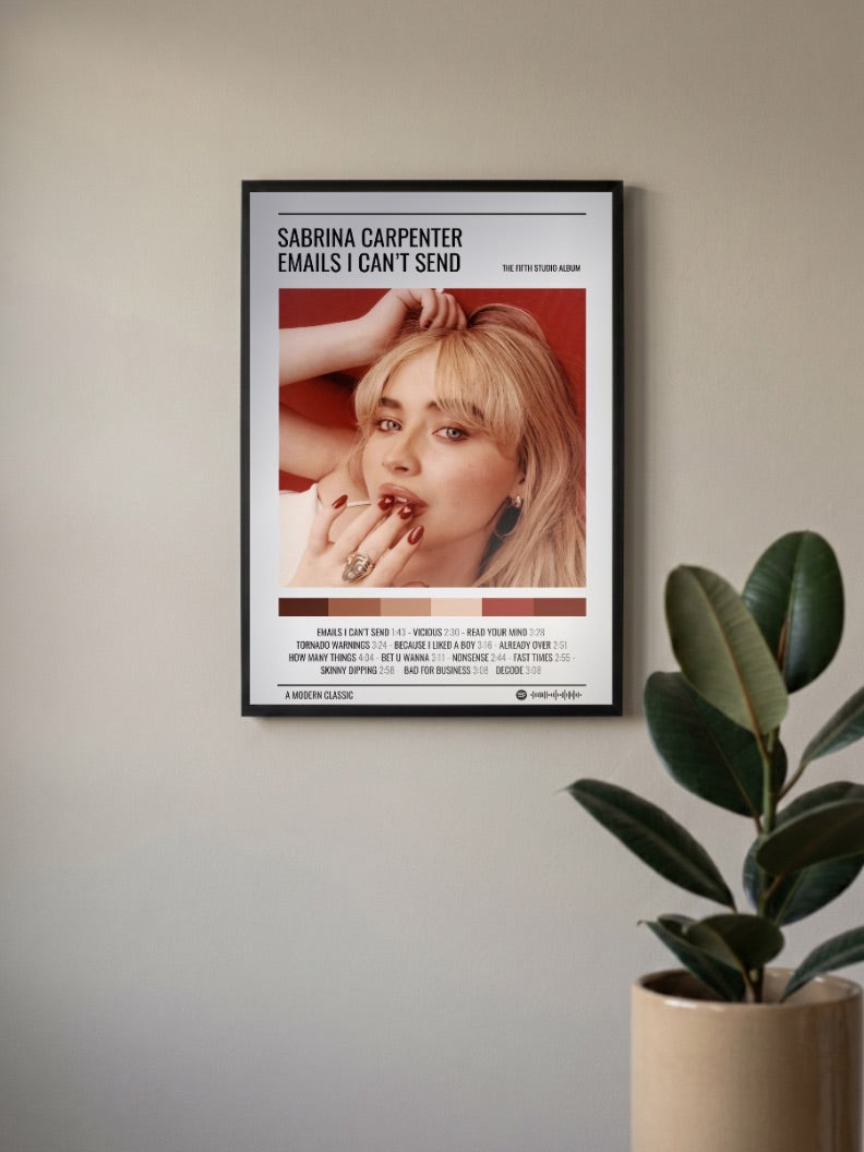 Sabrina Carpenter Album Cover Singers Poster