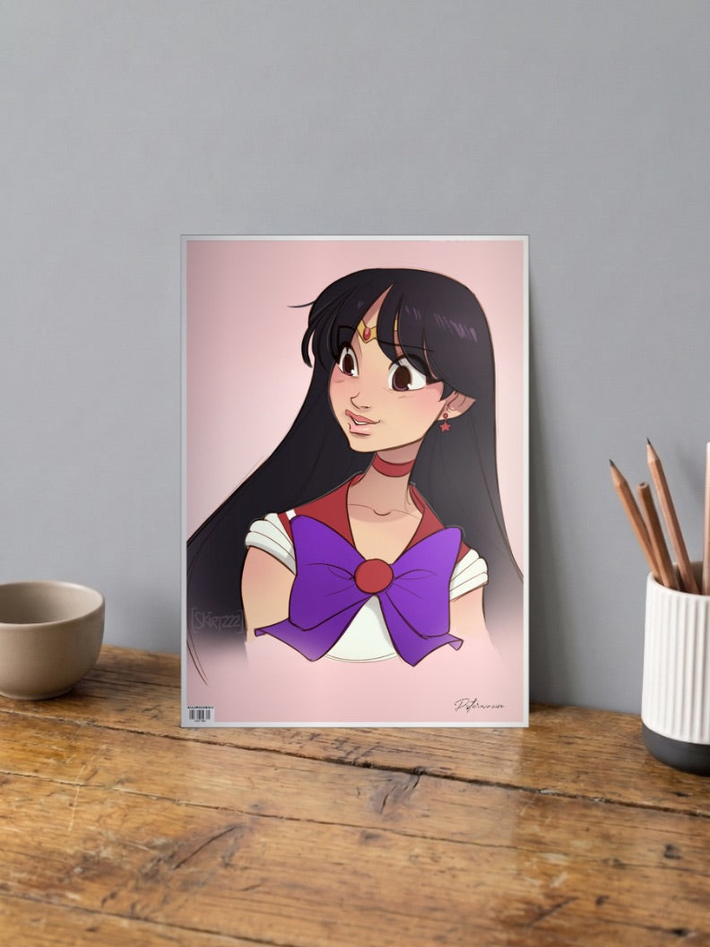 Sailor Mars Portrait Art Anime Poster