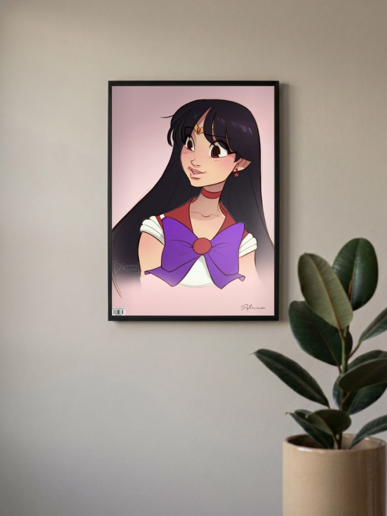 Sailor Mars Portrait Art Anime Poster