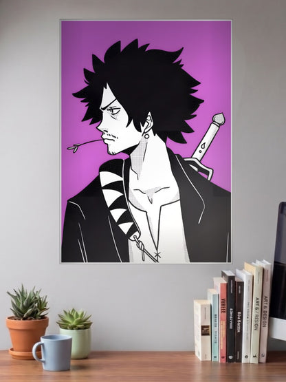 Mugen Purple Side Portrait Anime Poster