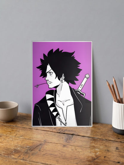 Mugen Purple Side Portrait Anime Poster