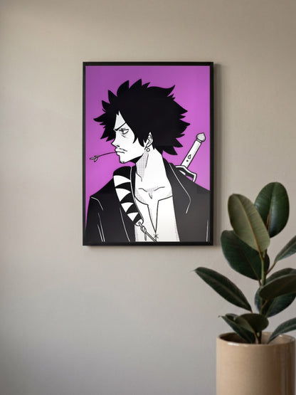 Mugen Purple Side Portrait Anime Poster