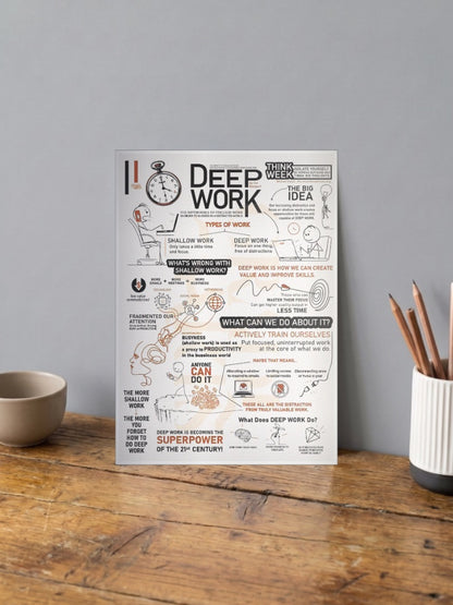 Deep Work Summary Poster Motivational Poster