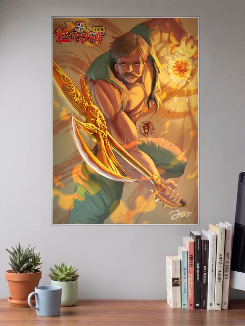 Escanor Rhitta Sword Art Anime Poster