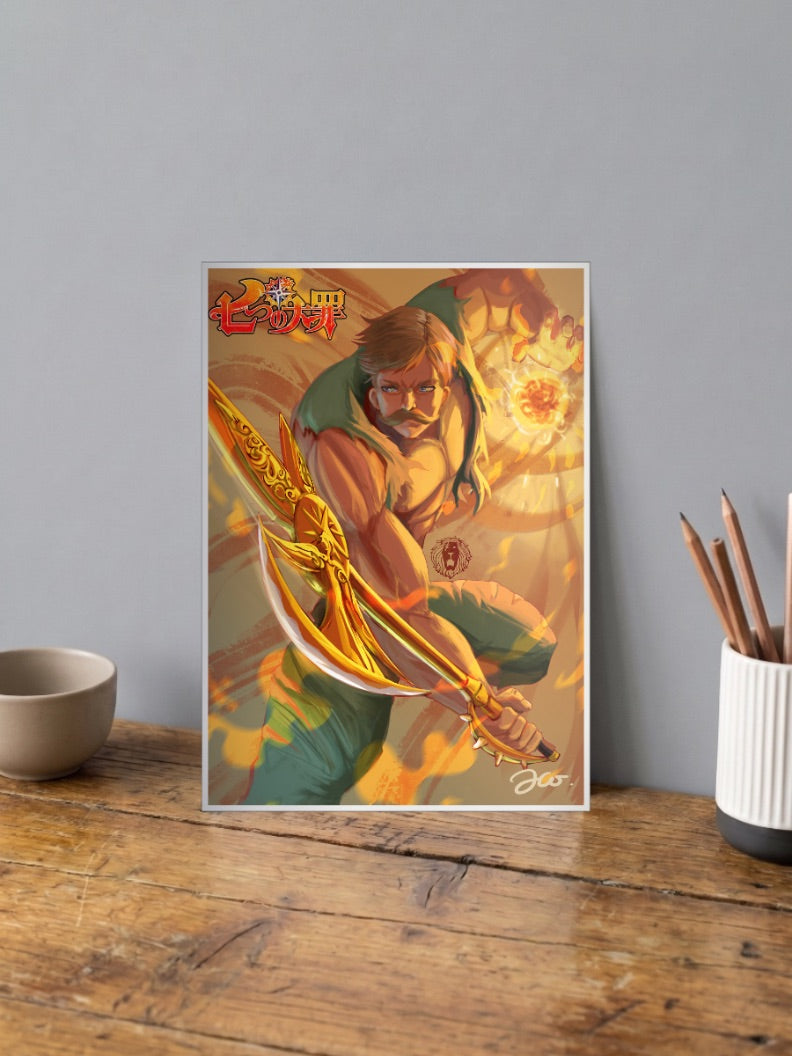 Escanor Rhitta Sword Art Anime Poster