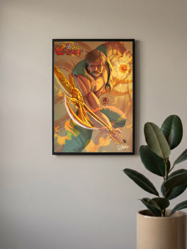 Escanor Rhitta Sword Art Anime Poster