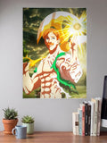 Escanor Sun Magic Portrait Anime Poster