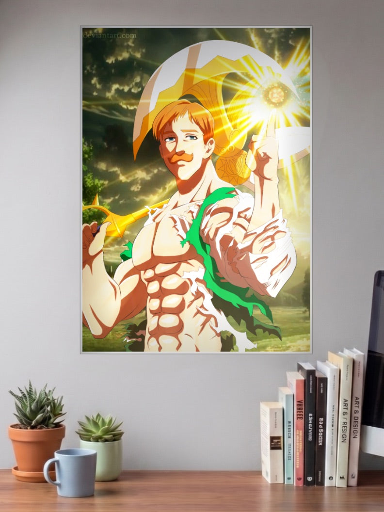 Escanor Sun Magic Portrait Anime Poster