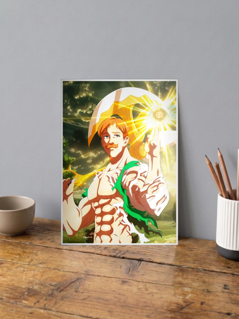 Escanor Sun Magic Portrait Anime Poster